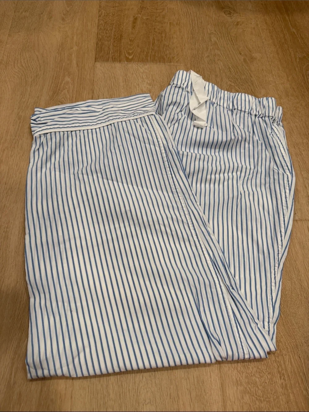 J. Crew Blue and White Striped Drawstring pajama Pants - Picture 1 of 2